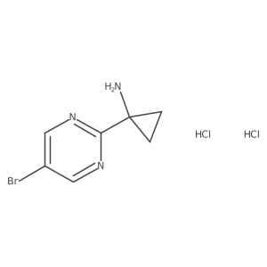 1-(5-Bromopyrimidin-2-yl)cyclopropanamine dihydrochloride结构式