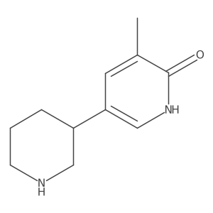 2(1H)-Pyridinone, 3-methyl-5-(3-piperidinyl)- Structure