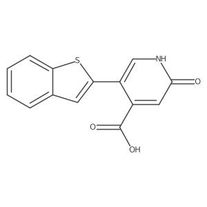 5-[Benzo(b)thiophen-2-yl]-2-hydroxyisonicotinic acid结构式