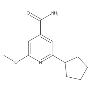 2-Cyclopentyl-6-methoxy-isonicotinamide结构式