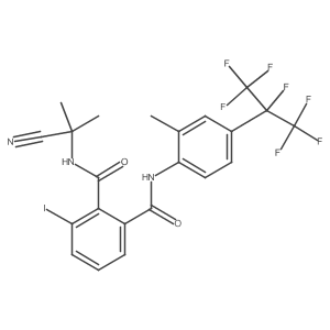 2-N-(2-cyanopropan-2-yl)-1-N-[4-(1,1,1,2,3,3,3-heptafluoropropan-2-yl)-2-methylphenyl]-3-iodobenzene-1,2-dicarboxamide Structure