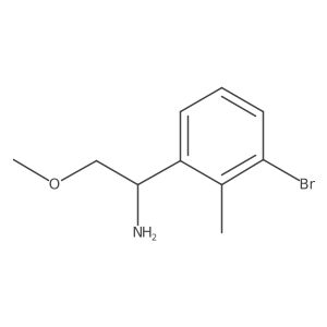 (S)-1-(3-Bromo-2-methylphenyl)-2-methoxyethan-1-amine结构式