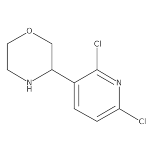 3-(2,6-Dichloropyridin-3-yl)morpholine结构式