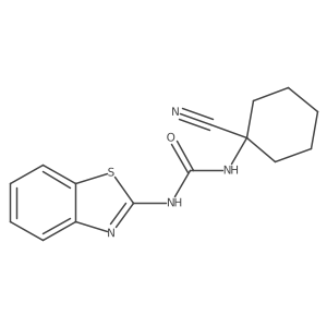 3-(1,3-Benzothiazol-2-yl)-1-(1-cyanocyclohexyl)urea结构式