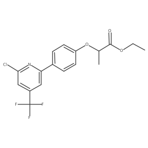 2-[4-(6-Chloro-4-trifluoromethyl-pyridin-2-yl)-phenoxy]-propionic acid ethyl ester结构式