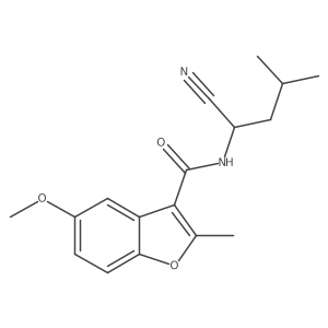 N-(1-cyano-3-methylbutyl)-5-methoxy-2-methyl-1-benzofuran-3-carboxamide结构式
