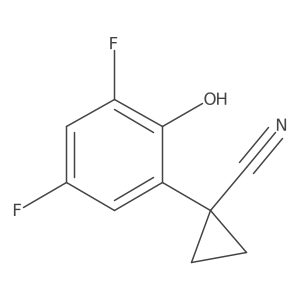 1-(3,5-difluoro-2-hydroxy-phenyl)cyclopropanecarbonitrile Structure