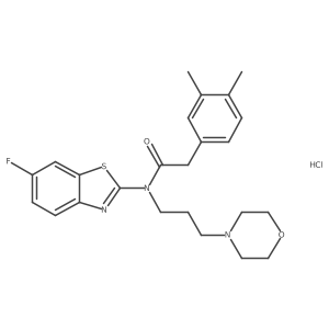 2-(3,4-dimethylphenyl)-N-(6-fluorobenzo[d]thiazol-2-yl)-N-(3-morpholinopropyl)acetamide hydrochloride Structure