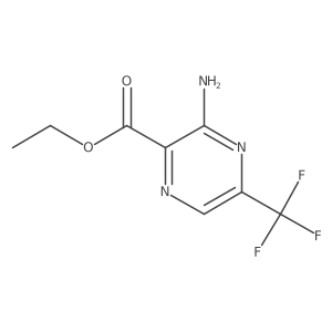 Ethyl 3-amino-5-(trifluoromethyl)pyrazine-2-carboxylate结构式