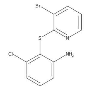Benzenamine, 2-[(3-bromo-2-pyridinyl)thio]-3-chloro-结构式