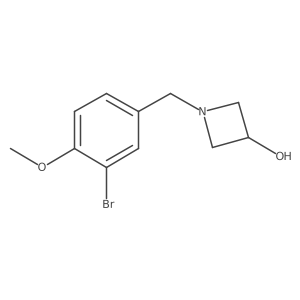 1-[(3-Bromo-4-methoxyphenyl)methyl]azetidin-3-ol结构式