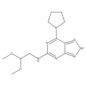N-(2,2-dimethoxyethyl)-7-(pyrrolidin-1-yl)-3H-[1,2,3]triazolo[4,5-d]pyrimidin-5-amine Structure