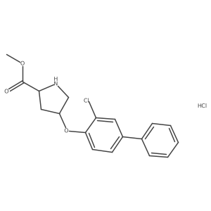 Methyl (2S,4S)-4-[(3-chloro[1,1'-biphenyl]-4-yl)-oxy]-2-pyrrolidinecarboxylate hydrochloride结构式