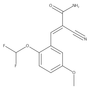 (Z)-2-cyano-3-[2-(difluoromethoxy)-5-methoxyphenyl]prop-2-enamide Structure