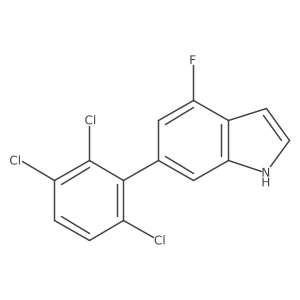 4-Fluoro-6-(2,3,6-trichlorophenyl)indole Structure