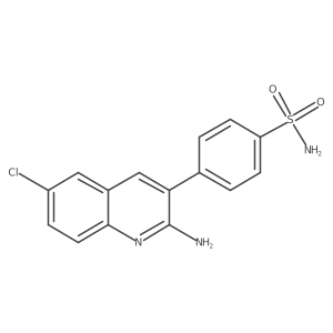 4-(2-Amino-6-chloro-3-quinolinyl)benzenesulfonamide结构式