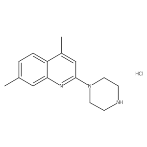 4,7-Dimethyl-2-(piperazin-1-yl)quinoline hydrochloride结构式