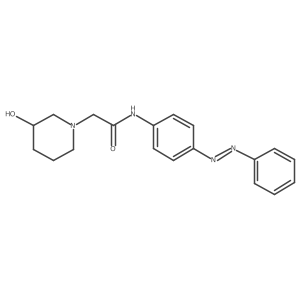 1-Piperidineacetamide, 3-hydroxy-N-[4-(2-phenyldiazenyl)phenyl]- Structure