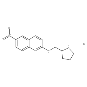 6-nitro-N-(pyrrolidin-2-ylmethyl)quinoxalin-2-amine hydrochloride Structure