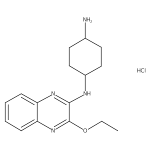 N1-(3-ethoxyquinoxalin-2-yl)cyclohexane-1,4-diamine hydrochloride结构式