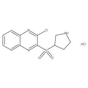 (S)-2-chloro-3-(pyrrolidin-3-ylsulfonyl)quinoxaline hydrochloride Structure