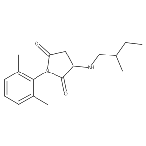 2,5-Pyrrolidinedione, 1-(2,6-dimethylphenyl)-3-[(2-methylbutyl)amino]- Structure