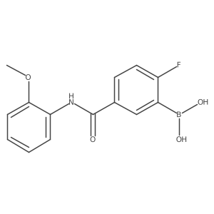 2-Fluoro-5-(2-methoxyphenylcarbamoyl)benzeneboronic acid结构式