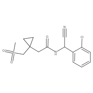 N-[(2-Chlorophenyl)-cyanomethyl]-2-[1-(methylsulfonylmethyl)cyclopropyl]acetamide Structure