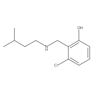 3-Chloro-2-{[(3-methylbutyl)amino]methyl}phenol Structure