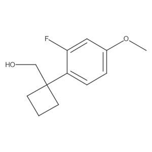 [1-(2-Fluoro-4-methoxyphenyl)cyclobutyl]methanol结构式