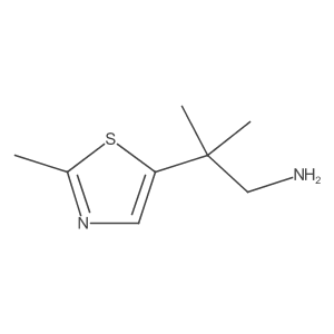 2-Methyl-2-(2-methyl-1,3-thiazol-5-yl)propan-1-amine Structure