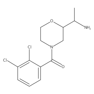 1-[4-(2,3-Dichlorobenzoyl)morpholin-2-yl]ethan-1-amine结构式