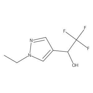 (1S)-1-(1-ethyl-1H-pyrazol-4-yl)-2,2,2-trifluoroethan-1-ol结构式