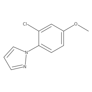 1-(2-Chloro-4-methoxyphenyl)-1H-pyrazole结构式