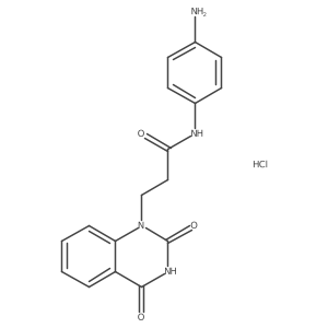 N-(4-Aminophenyl)-3-(2,4-dioxoquinazolin-1-yl)propanamide;hydrochloride结构式