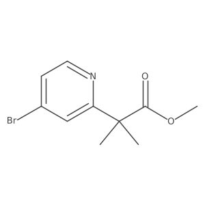 Methyl 2-(4-bromopyridin-2-yl)-2-methylpropanoate结构式