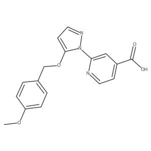 2-(5-((4-Methoxybenzyl)oxy)-1H-pyrazol-1-yl)isonicotinic acid结构式