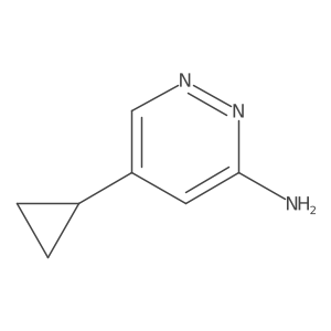 5-Cyclopropyl-3-pyridazinamine结构式