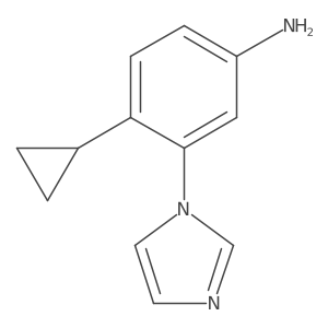 4-Cyclopropyl-3-(1H-imidazol-1-yl)aniline结构式