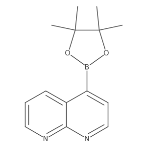 4-(4,4,5,5-Tetramethyl-1,3,2-dioxaborolan-2-YL)-1,8-naphthyridine结构式