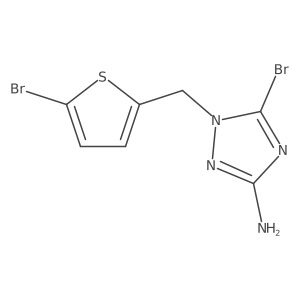 5-Bromo-1-[(5-bromothiophen-2-yl)methyl]-1H-1,2,4-triazol-3-amine Structure