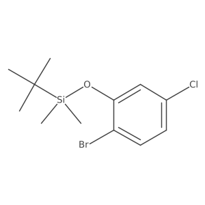 (2-Bromo-5-chlorophenoxy)(tert-butyl)dimethylsilane Structure