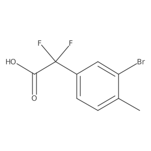 2-(3-Bromo-4-methylphenyl)-2,2-difluoroacetic acid结构式