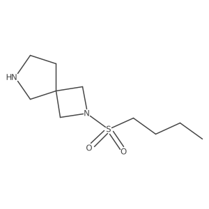 2-(Butane-1-sulfonyl)-2,6-diazaspiro[3.4]octane结构式
