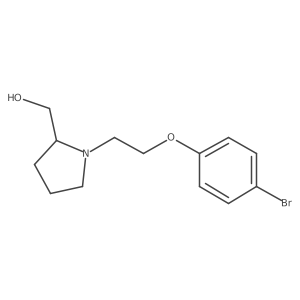 [(2R)-1-[2-(4-Bromophenoxy)ethyl]pyrrolidin-2-yl]methanol Structure