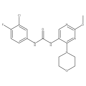1-(3-Chloro-4-fluorophenyl)-3-(2-methoxy-4-morpholinopyrimidin-5-yl)urea Structure
