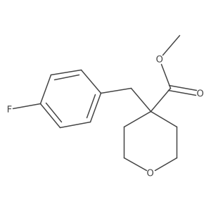 Methyl 4-[(4-fluorophenyl)methyl]oxane-4-carboxylate结构式