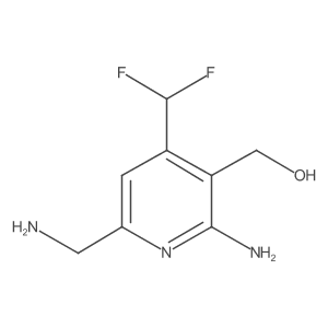 (2-Amino-6-(aminomethyl)-4-(difluoromethyl)pyridin-3-yl)methanol Structure