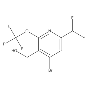 (4-Bromo-6-(difluoromethyl)-2-(trifluoromethoxy)pyridin-3-yl)methanol Structure