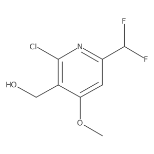 (2-Chloro-6-(difluoromethyl)-4-methoxypyridin-3-yl)methanol结构式
